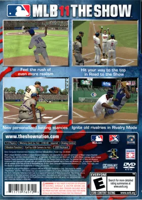 MLB 11 - The Show box cover back